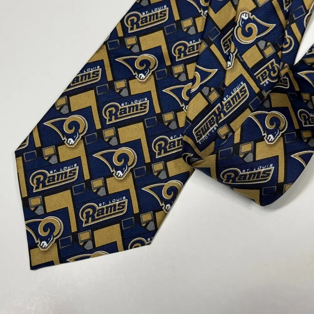 St.‎ Louis Rams 100% Silk Men's Neck Tie NWOT Navy Blue Licensed Football NFL